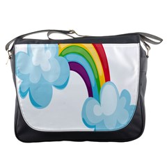 Could Rainbow Red Yellow Green Blue Purple Messenger Bags by Mariart