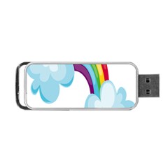 Could Rainbow Red Yellow Green Blue Purple Portable Usb Flash (two Sides) by Mariart