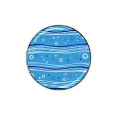 Blue Circle Line Waves Hat Clip Ball Marker (4 Pack) by Mariart