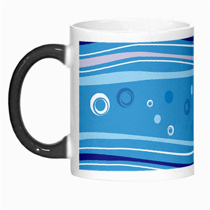 Blue Circle Line Waves Morph Mugs