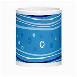 Blue Circle Line Waves Morph Mugs Center