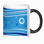 Blue Circle Line Waves Morph Mugs Right