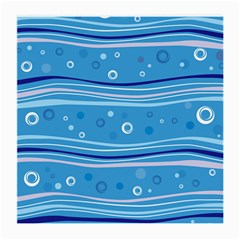 Blue Circle Line Waves Medium Glasses Cloth by Mariart