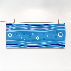 Blue Circle Line Waves Cosmetic Storage Cases by Mariart