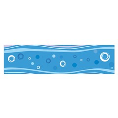 Blue Circle Line Waves Satin Scarf (oblong) by Mariart