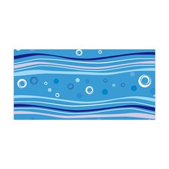 Blue Circle Line Waves Yoga Headband