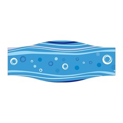 Blue Circle Line Waves Stretchable Headband