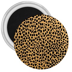 Cheetah Skin Spor Polka Dot Brown Black Dalmantion 3  Magnets by Mariart