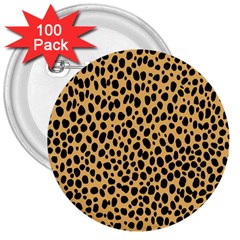 Cheetah Skin Spor Polka Dot Brown Black Dalmantion 3  Buttons (100 Pack)  by Mariart