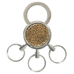 Cheetah Skin Spor Polka Dot Brown Black Dalmantion 3-ring Key Chains by Mariart