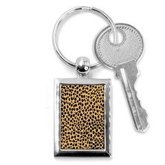 Cheetah Skin Spor Polka Dot Brown Black Dalmantion Key Chains (rectangle) 