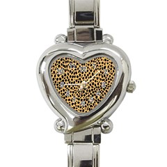 Cheetah Skin Spor Polka Dot Brown Black Dalmantion Heart Italian Charm Watch by Mariart