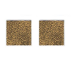 Cheetah Skin Spor Polka Dot Brown Black Dalmantion Cufflinks (square) by Mariart