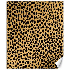 Cheetah Skin Spor Polka Dot Brown Black Dalmantion Canvas 8  X 10  by Mariart