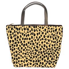 Cheetah Skin Spor Polka Dot Brown Black Dalmantion Bucket Bags by Mariart