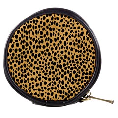 Cheetah Skin Spor Polka Dot Brown Black Dalmantion Mini Makeup Bags by Mariart