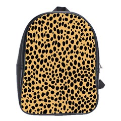 Cheetah Skin Spor Polka Dot Brown Black Dalmantion School Bags(large)  by Mariart