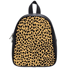 Cheetah Skin Spor Polka Dot Brown Black Dalmantion School Bags (small)  by Mariart