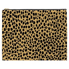 Cheetah Skin Spor Polka Dot Brown Black Dalmantion Cosmetic Bag (xxxl)  by Mariart