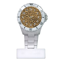 Cheetah Skin Spor Polka Dot Brown Black Dalmantion Plastic Nurses Watch by Mariart