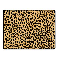 Cheetah Skin Spor Polka Dot Brown Black Dalmantion Double Sided Fleece Blanket (small)  by Mariart