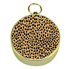 Cheetah Skin Spor Polka Dot Brown Black Dalmantion Gold Compasses by Mariart