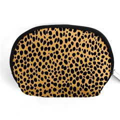 Cheetah Skin Spor Polka Dot Brown Black Dalmantion Accessory Pouches (medium)  by Mariart