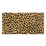 Cheetah Skin Spor Polka Dot Brown Black Dalmantion Satin Shawl Front