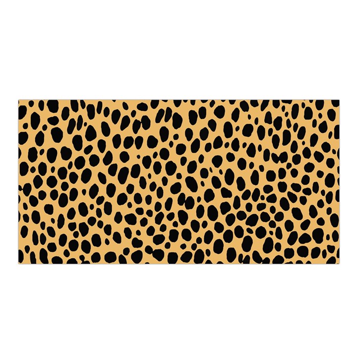 Cheetah Skin Spor Polka Dot Brown Black Dalmantion Satin Shawl