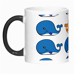 Fish Animals Whale Blue Orange Love Morph Mugs by Mariart