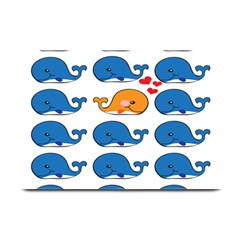 Fish Animals Whale Blue Orange Love Plate Mats by Mariart