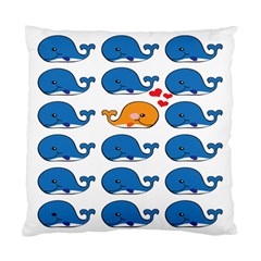 Fish Animals Whale Blue Orange Love Standard Cushion Case (one Side) by Mariart