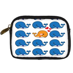 Fish Animals Whale Blue Orange Love Digital Camera Cases by Mariart