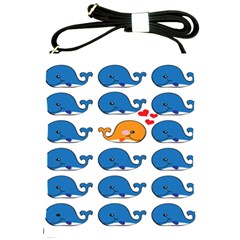 Fish Animals Whale Blue Orange Love Shoulder Sling Bags