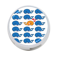 Fish Animals Whale Blue Orange Love 4-port Usb Hub (two Sides)  by Mariart