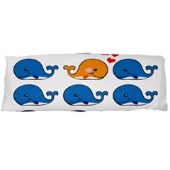 Fish Animals Whale Blue Orange Love Body Pillow Case Dakimakura (two Sides) by Mariart