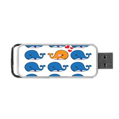 Fish Animals Whale Blue Orange Love Portable Usb Flash (one Side) by Mariart