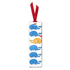 Fish Animals Whale Blue Orange Love Small Book Marks by Mariart