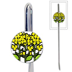 Flower Floral Sakura Yellow Green Leaf Book Mark by Mariart