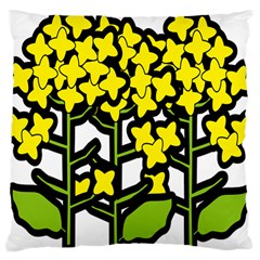 Flower Floral Sakura Yellow Green Leaf Large Cushion Case (two Sides) by Mariart