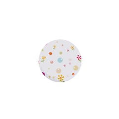 Flower Floral Star Balloon Bubble 1  Mini Buttons