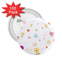 Flower Floral Star Balloon Bubble 2 25  Buttons (100 Pack) 