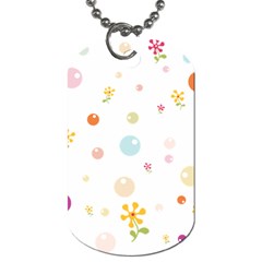 Flower Floral Star Balloon Bubble Dog Tag (one Side) by Mariart