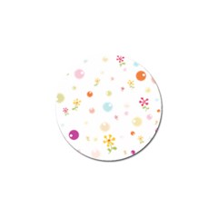 Flower Floral Star Balloon Bubble Golf Ball Marker (4 Pack) by Mariart