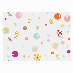 Flower Floral Star Balloon Bubble Large Glasses Cloth (2-side) by Mariart