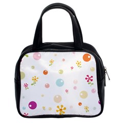 Flower Floral Star Balloon Bubble Classic Handbags (2 Sides) by Mariart