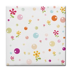 Flower Floral Star Balloon Bubble Face Towel by Mariart