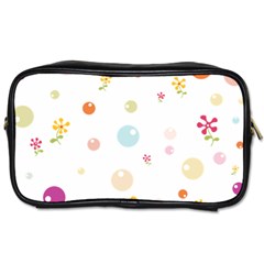 Flower Floral Star Balloon Bubble Toiletries Bags 2-side by Mariart