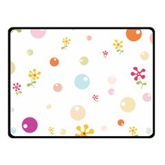 Flower Floral Star Balloon Bubble Fleece Blanket (small) by Mariart