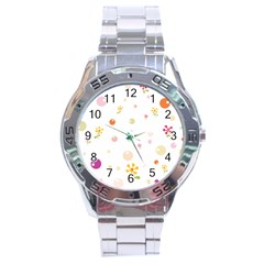 Flower Floral Star Balloon Bubble Stainless Steel Analogue Watch by Mariart